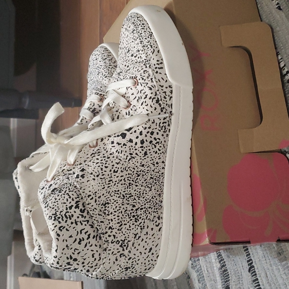 ROXY 10 women's leopard 🐆 print high tops - Picture 1 of 6